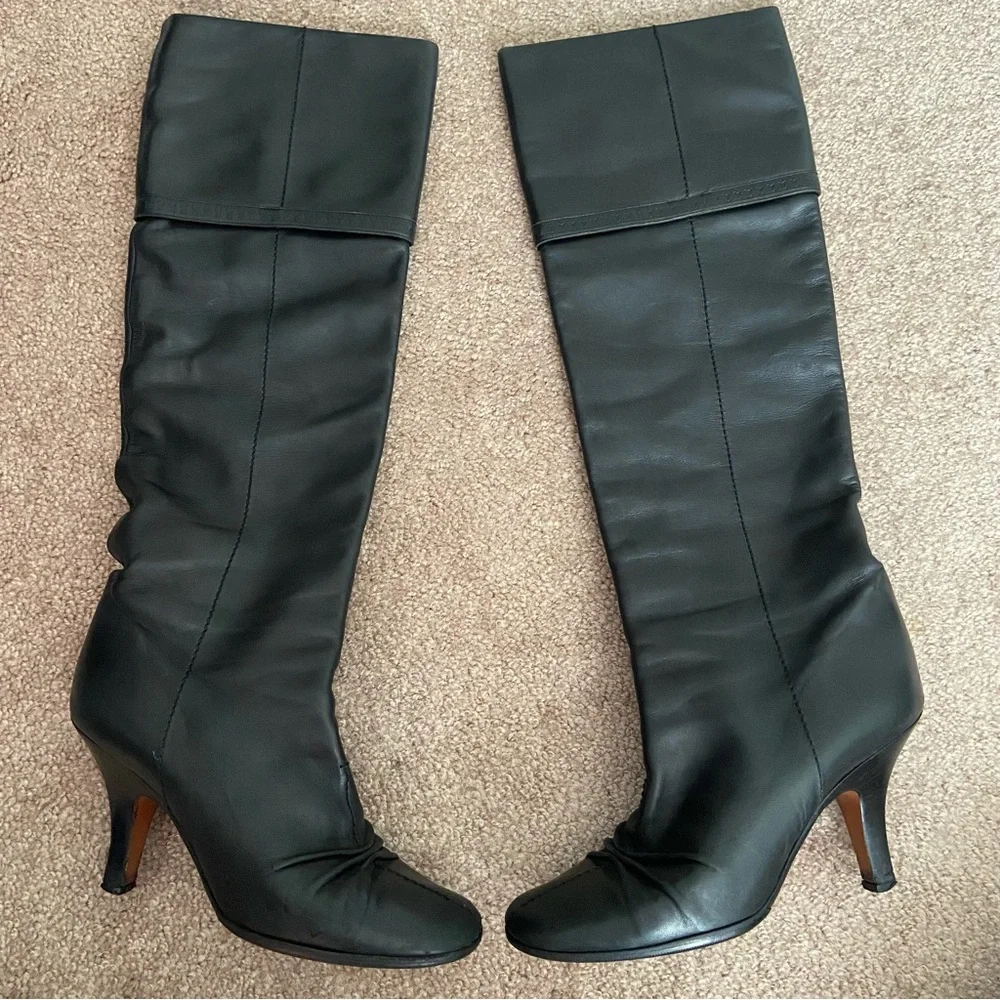 Louis Vuitton Leather Tall Stiletto Boots